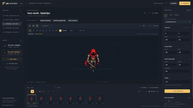 Pix Animator – Pixel-Asset-Werkstatt für Mensch und Coding-Agent