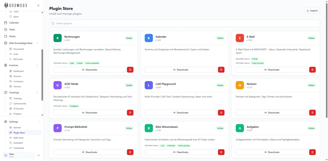 godM0D3 – Modulare, selbst gehostete KI-Plugin-Plattform