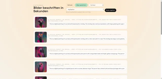 Captioner – Bildbeschriftung für KI-Training